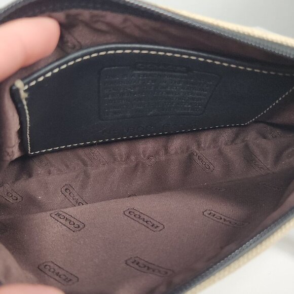Vintage Coach Canvas & Leather Mini Shoulder Bag #6115 - Picture 5 of 9